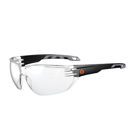 Ergodyne VALI, Safety Glasses, Anti-Fog, Clear Lens, Matte Black Frame Frame, Frameless VALI-AFAS